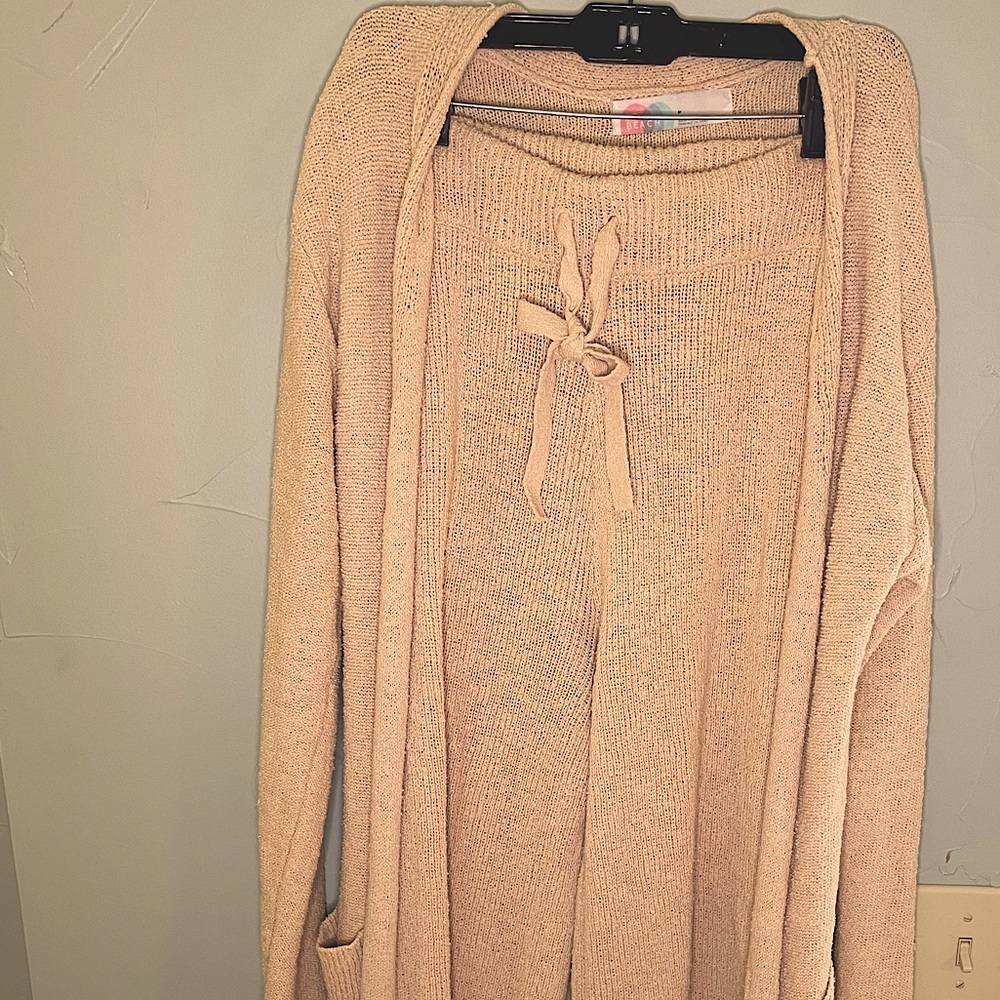 Free People Beige Lounge Set